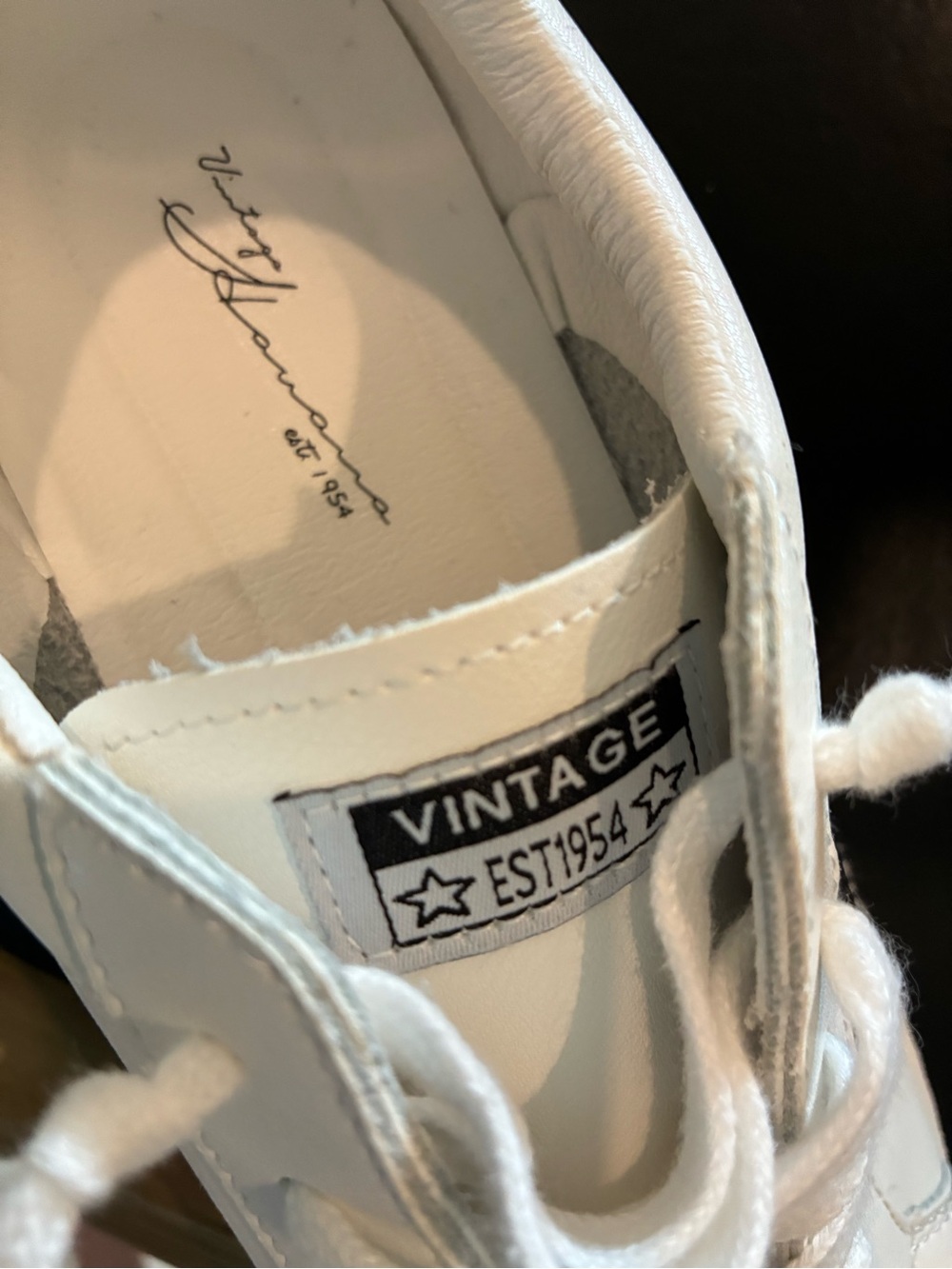 Vintage Savana White Sneakers ”Carla” in white Gold Foil Size 8 NWOT - Picture 8 of 11
